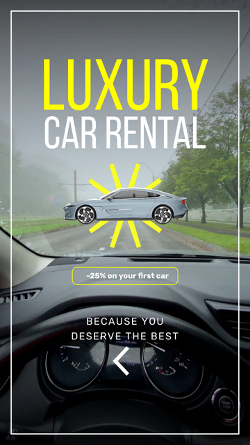 Luxury Car Rental Service Offer WIth Discount TikTok Video Tasarım Şablonu