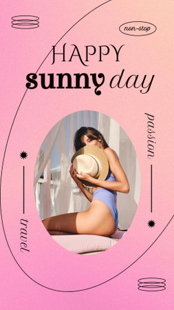 Platilla de diseño Travel Inspiration with Girl in Swimsuit Instagram Story