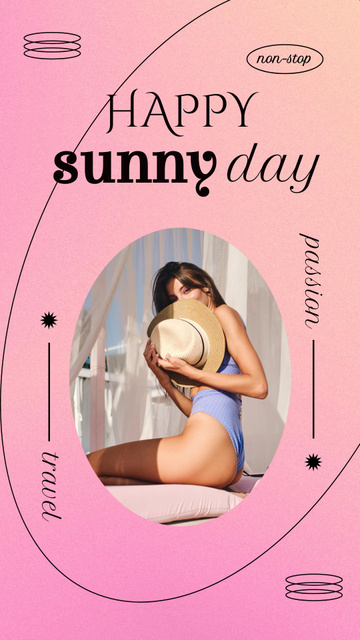 Plantilla de diseño de Travel Inspiration with Girl in Swimsuit Instagram Story 