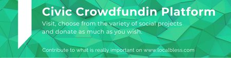 Civic Crowdfunding Platform Twitter Šablona návrhu