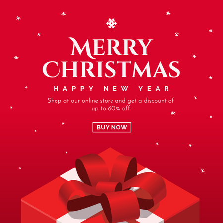 Christmas Gift Discount Offer Instagram Tasarım Şablonu