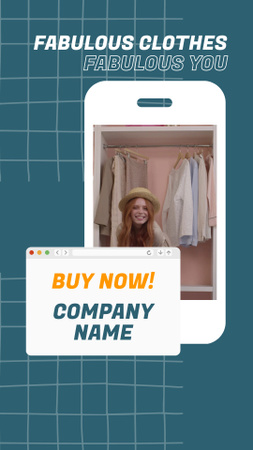 Platilla de diseño Cloths Sale Offer With Company Phrase Instagram Video Story