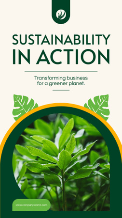 Platilla de diseño Business Transformation Methodology for Greening Planet Mobile Presentation