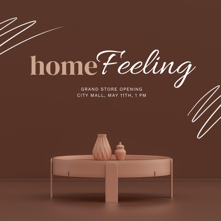 Home Decor Offer with Stylish Armchair Animated Post Design Template