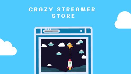 Gadget Shop Advertising for Streamers Business Card US Design Template