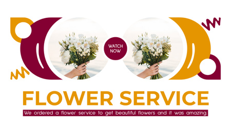 Designvorlage Hochwertiges Blumenservice-Angebot für Youtube Thumbnail