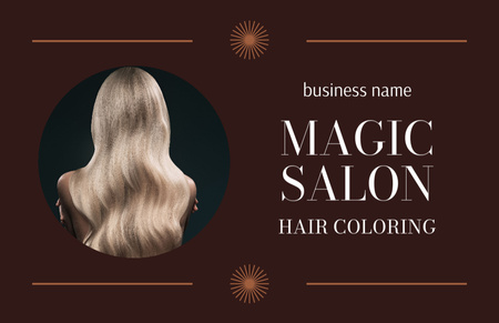 Послуги з фарбування волосся Business Card 85x55mm – шаблон для дизайну