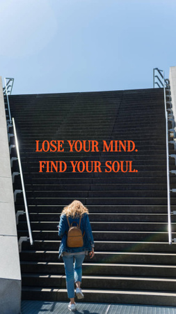 Inspirational Phrase about Mind and Soul Instagram Story Tasarım Şablonu