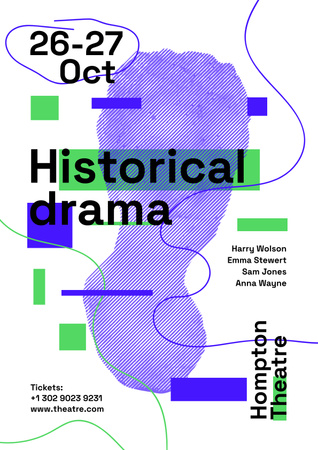 Theatre Show Announcement Poster Design Template