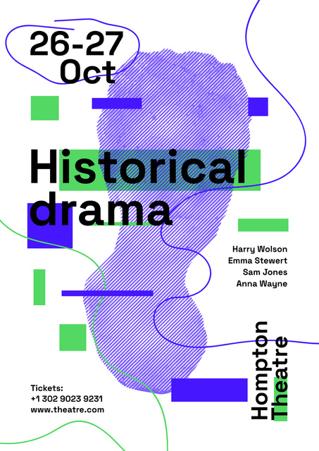 Theatre Show Announcement Poster – шаблон для дизайну