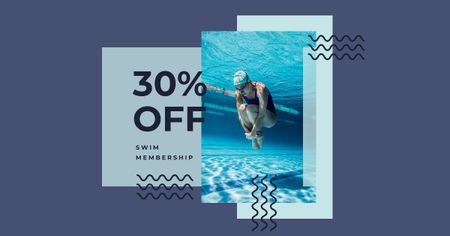 Swim Membership Discount Offer Facebook AD Design Template