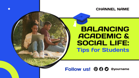 Diákok vlogja tippekkel az Akadémia és a társadalom egyensúlyozásáról YouTube intro tervezősablon