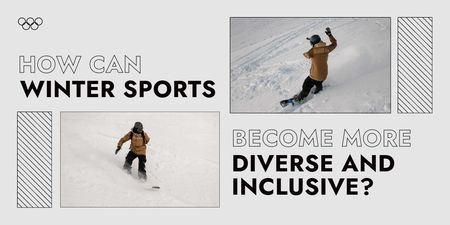 Winter Sports Collage Twitter Design Template