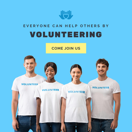Volunteer Organization Advertising Instagram Πρότυπο σχεδίασης