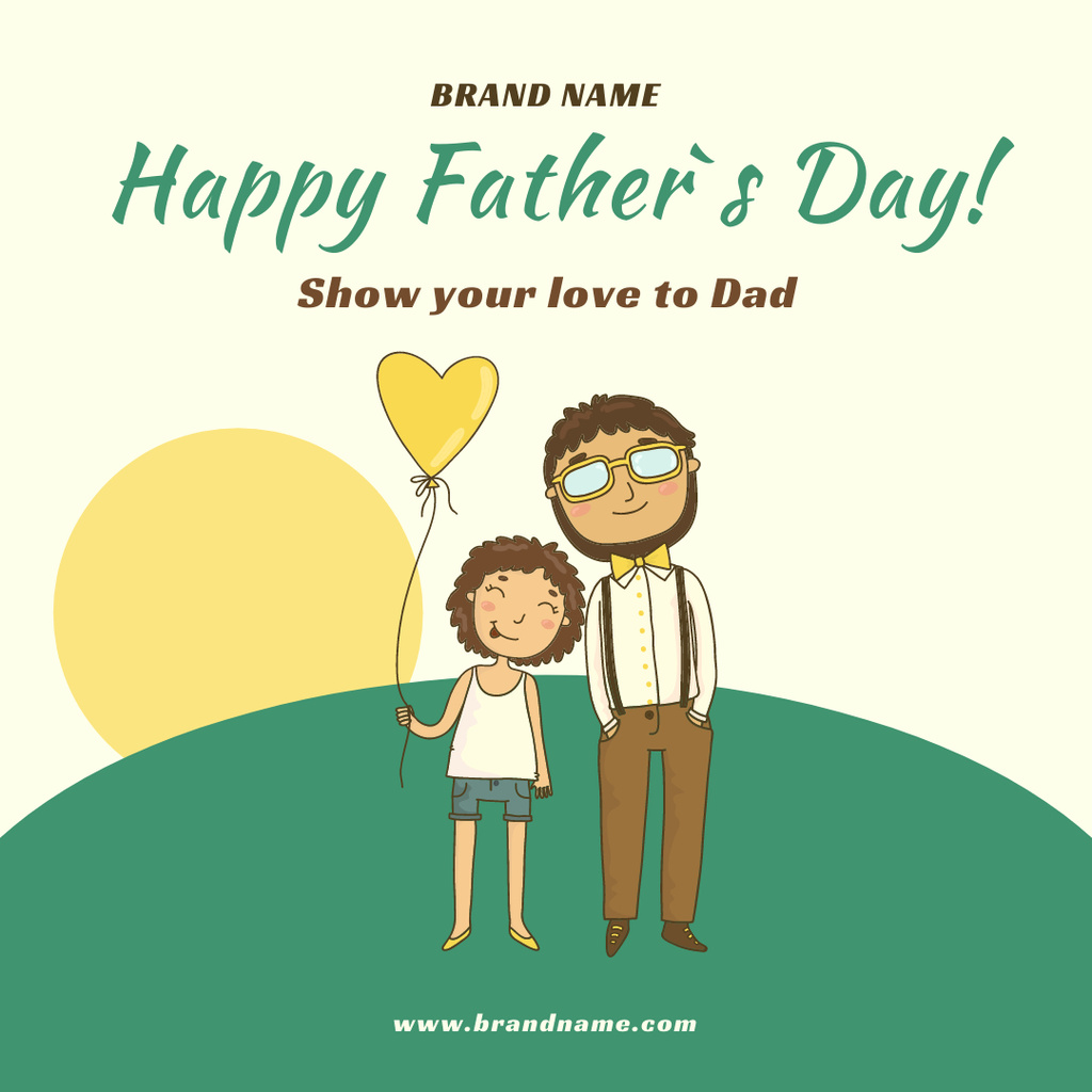 Show Your Love to Dad Instagramデザインテンプレート