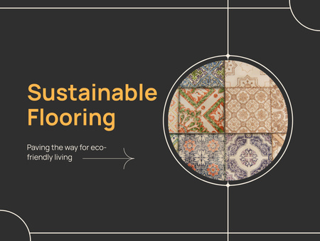 持続可能な床材広告のサービス Presentationデザインテンプレート