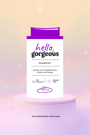 Skincare Ad with Cosmetic Cream Pinterest Design Template