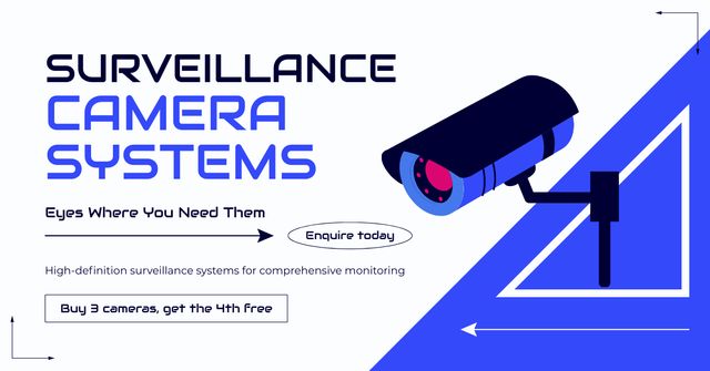 Security Camera Installation and Configuration Facebook AD Design Template