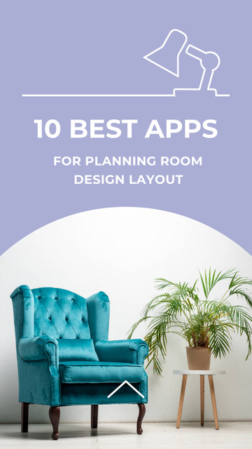 Plantilla de diseño de Apps for planning room design with Cozy Armchair Instagram Story 