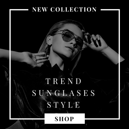New Collection of Trendy Sunglasses Instagram tervezősablon