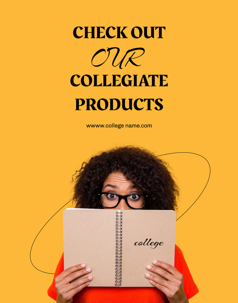 Template di design Unbeatable Deals on College Merchandise with Black Girl Poster 22x28in