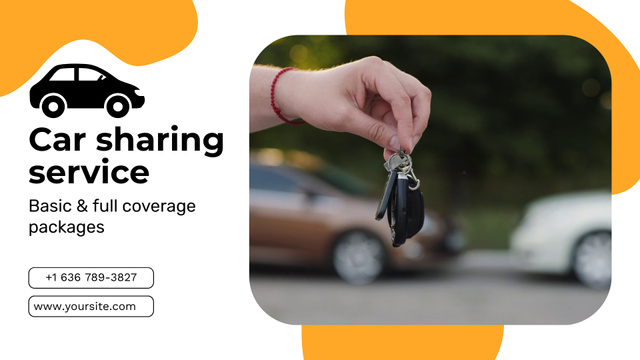 Car Sharing Service With Keys Full HD video Design Template