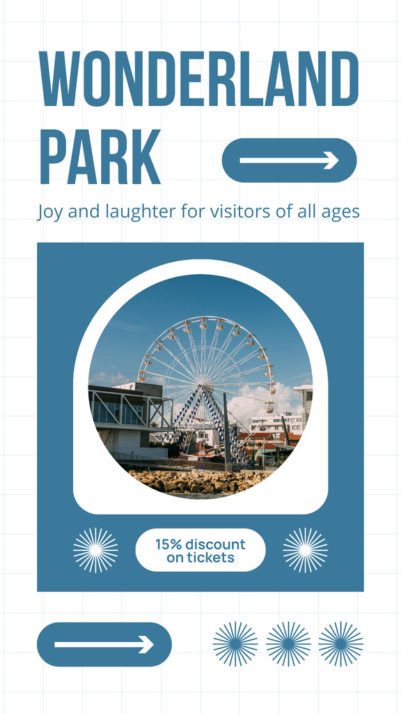 Ontwerpsjabloon van Instagram Story van Dazzling Attractions For Guests In Wonderland Park