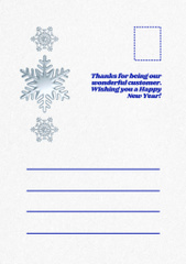 New Year Holiday Greeting with Snowflakes