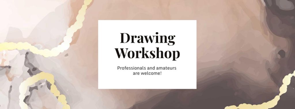 Drawing Workshop Announcement Facebook cover – шаблон для дизайну