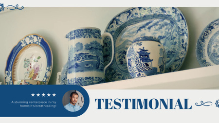 Template di design Sincere Client's Feedback About Antique Dishware Store Full HD video