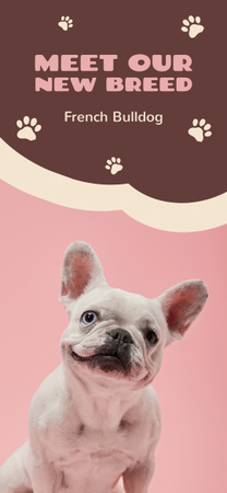 Plantilla de diseño de Nuevos Cachorros de Bulldog Francés Snapchat Moment Filter 