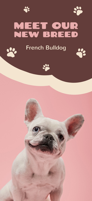 Designvorlage New Puppies of French Bulldog für Snapchat Moment Filter