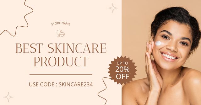 Promo of Best Skincare Product Facebook AD Πρότυπο σχεδίασης