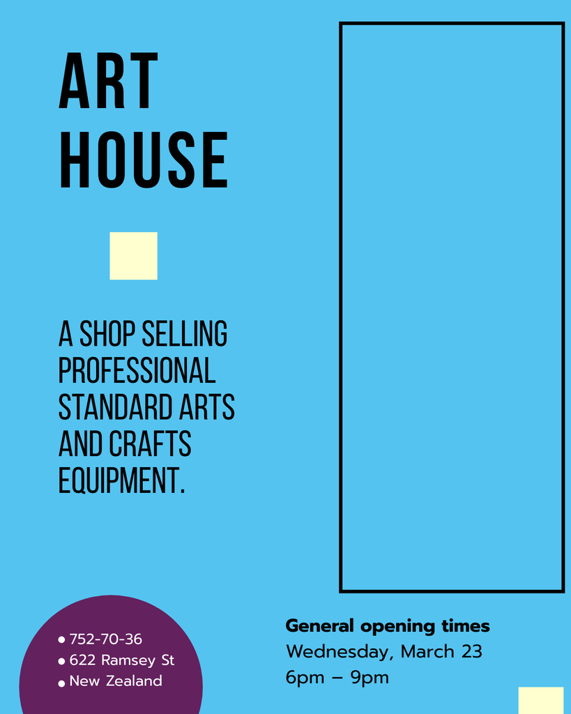 Excellent Arts Supplies and Crafts Equipment Offer Poster 16x20in Design Template