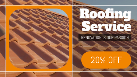 Designvorlage Roofing Master Services mit inspirierendem Motto für Full HD video