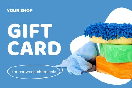 Sale of Car Wash Chemicals Gift Certificate Design Template