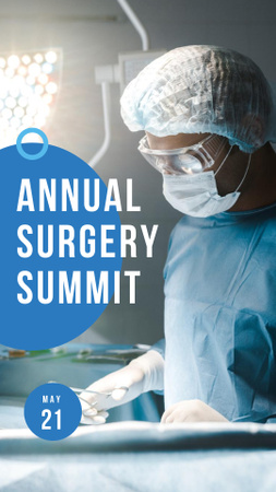 Designvorlage Annual Surgery Summit Announcement für Instagram Story