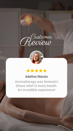 Customer Reviews About Aromatherapy Services TikTok Video Design Template