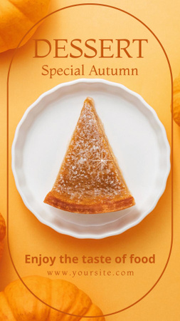 Bakery Ad with Special Autumn Dessert Instagram Story Design Template