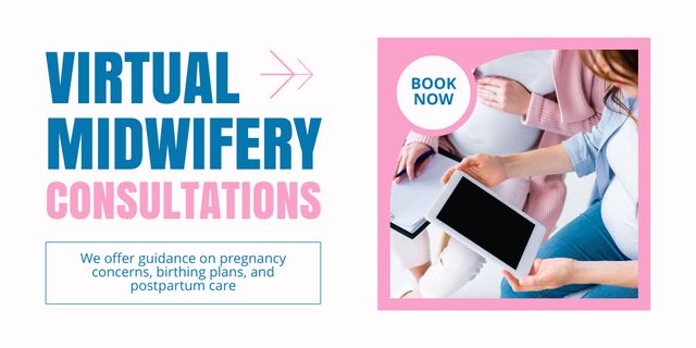 Online Guide to Childbirth and Postpartum Period Twitter tervezősablon