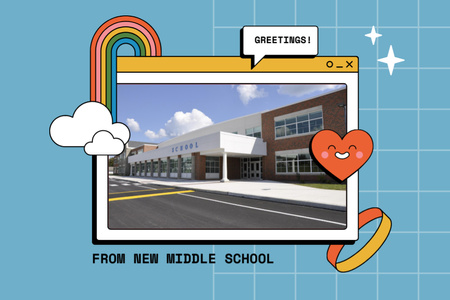 School Apply Announcement Postcard 4x6in Design Template