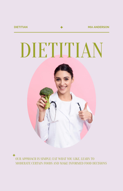 Designvorlage Visit to Female Dietitian für Flyer 5.5x8.5in