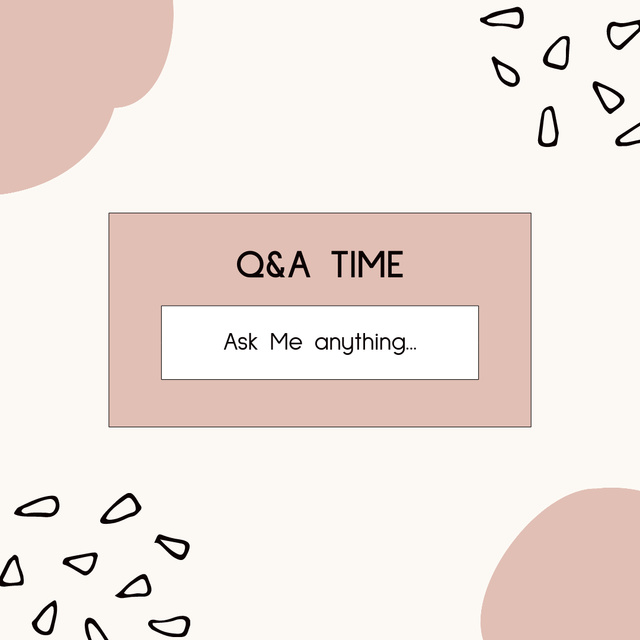 Q&A Notification with Pastel Pattern Instagram Design Template