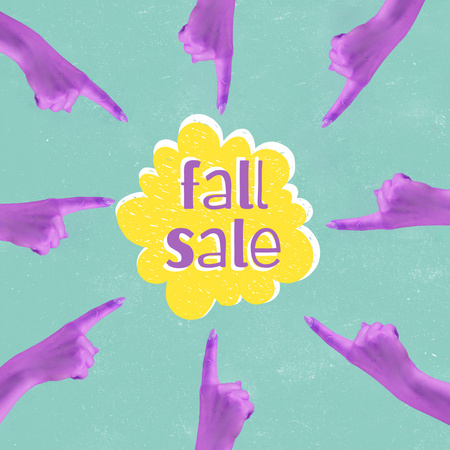 Funny Announcement of Autumn Sale Animated Post Design Template