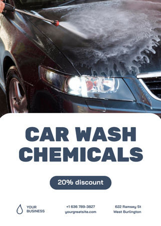 Ontwerpsjabloon van Flayer van Car Wash Chemicals Offer