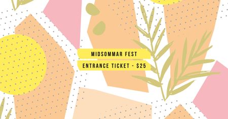 Midsommar Fest Tickets Offer Facebook AD Design Template