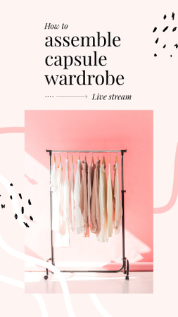 Tips how to assemble Capsule Wardrobe Instagram Story Design Template