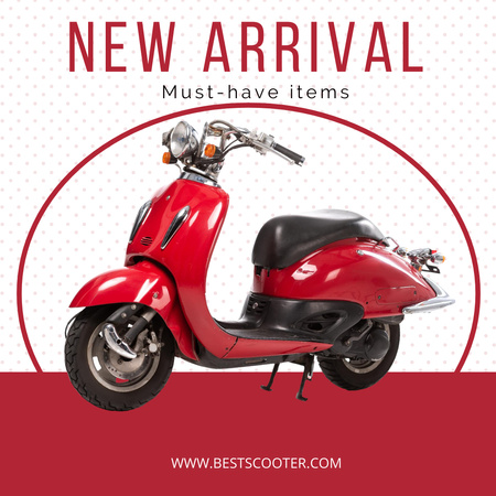 Plantilla de diseño de Anuncio de scooter recién llegado Instagram 