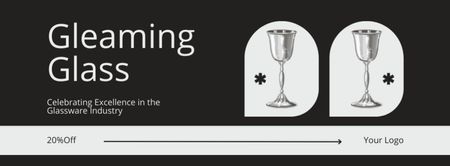 Affordable Glass Drinkware Options Available Facebook cover Design Template