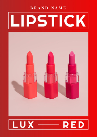 Designvorlage Psychedelic Illustration of Female Lips für Poster